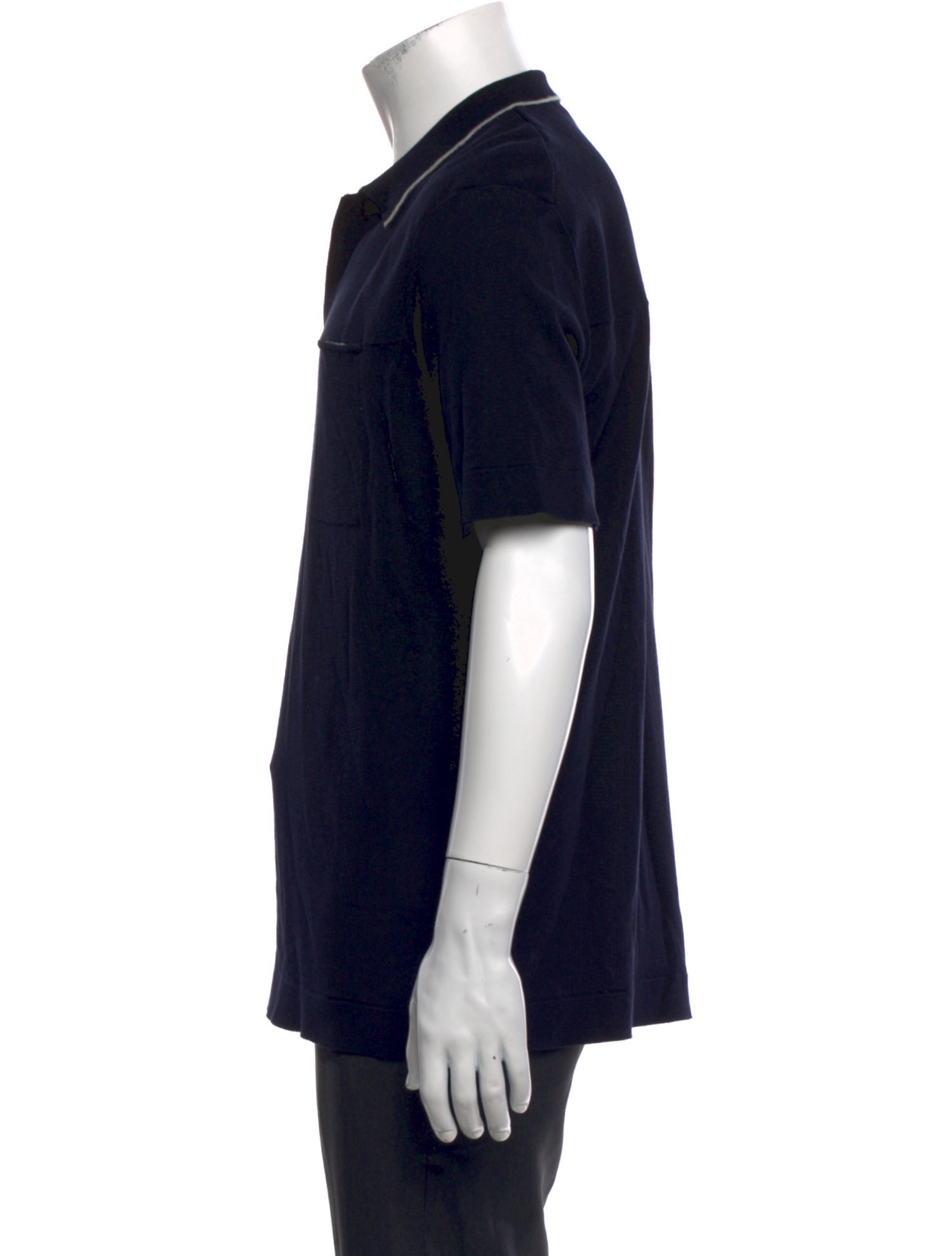 Jil Sander V-Neck Short Sleeve Polo Shirt